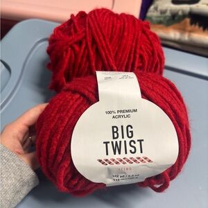 Big Twist Icing Yarn Red Hot
